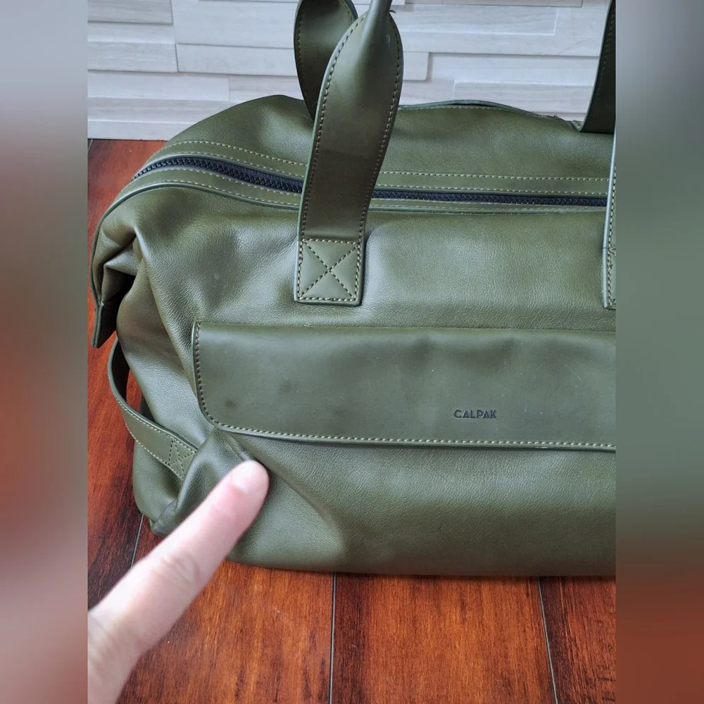 Calpak Moss Green Men's Duffel Bag - Picture 4 of 8